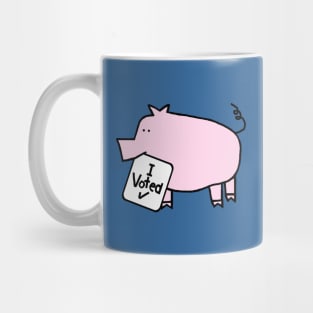 Cute Pig says she Voted Mug